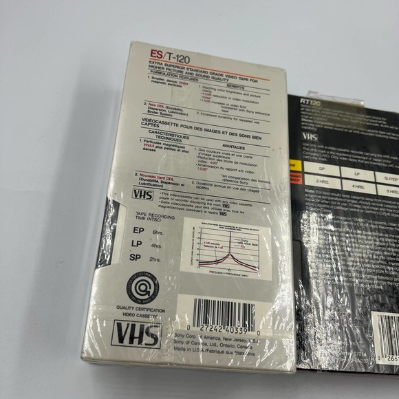 T-120 Sony & Gemini VHS Blank Tapes NEW SEALED Three Pieces NOS - Picture 7 of 7